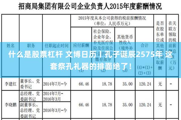 什么是股票杠杆 文博日历丨孔子诞辰2575年 这套祭孔礼器的排面绝了！